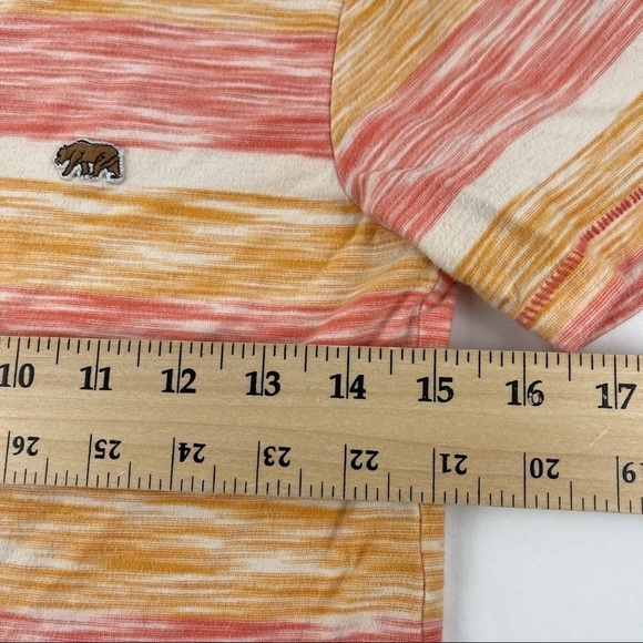 Lucky Brand Tshirt Girls Small Pink Orange Striped Short Sleeve Crew Neck - Picture 7 of 7